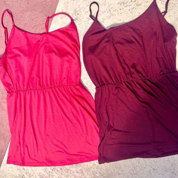 Old Navy Dresses & Skirts - 2 OLD NAVY ADJUSTABLE SPAGHETTI STRAP ELASTIC WAIST MINI DRESSES SIZE M